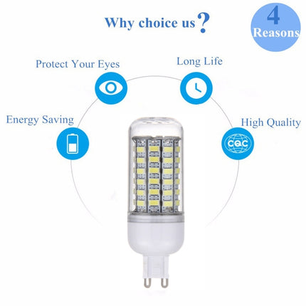 G9 5.5W 69 LEDs SMD 5730 LED Corn Light Bulb, AC 100-130V (White Light)-garmade.com