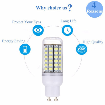 GU10 5.5W 69 LEDs SMD 5730 LED Corn Light Bulb, AC 100-130V (White Light)-garmade.com