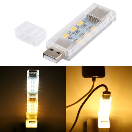 12 LEDs Double Sided Stackable USB Light(Warm White)-garmade.com