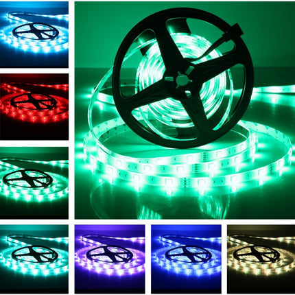 5m 150 LEDs SMD 5050 IP65 Waterproof Bluetooth RGB Light Strip with 24-keys Remote Control, EU Plug-garmade.com