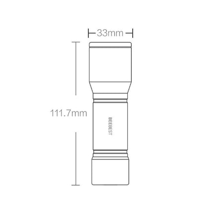 Original Xiaomi Youpin BEEBEST Portable Flashlight，Support Three-gear Mode(Black)-garmade.com