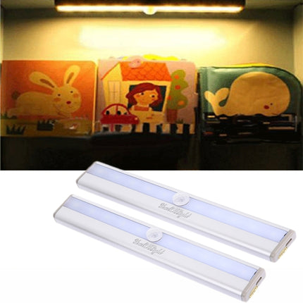 2 PCS PIR Motion Dection Sensor Closet Cabinet Lamp, 10 LEDs Square Style USB Charging LED Night Light-garmade.com