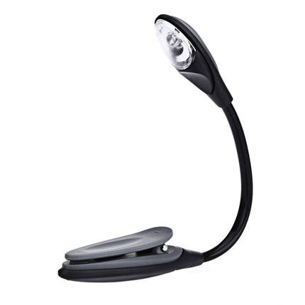 0.2W White Light Clip Fixtures LED Desk Light(Black), 1 LED 280 LM Eye Protection Reading Lamp-garmade.com
