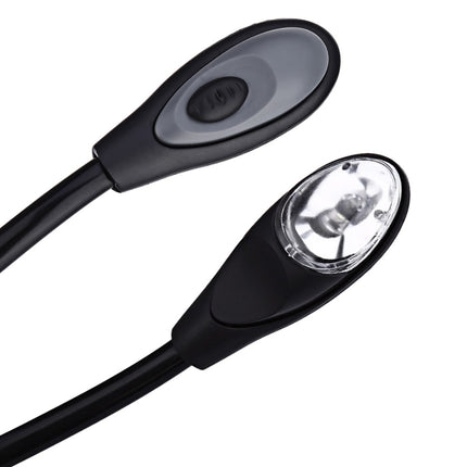 0.2W White Light Clip Fixtures LED Desk Light(Black), 1 LED 280 LM Eye Protection Reading Lamp-garmade.com