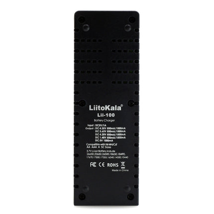 LiitoKala Lii-100 Battery Charger for Li-ion IMR 18650, 18490, 18350, 17670, 17500, 16340 (RCR123), 14500, 10440-garmade.com