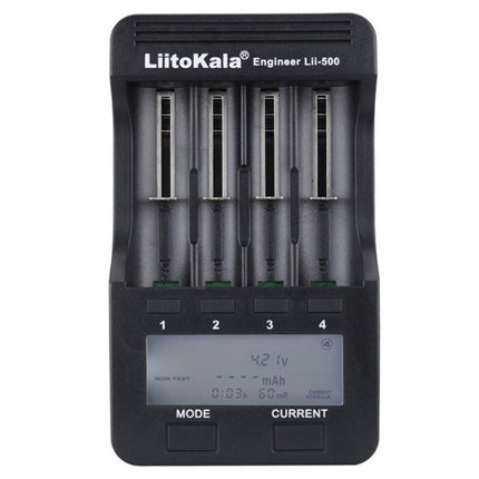 LiitoKala lii-500 Lithium Battery Charger for Li-ion IMR 18650, 26650, 16340, 14500, 10440, 18500, EU Plug-garmade.com