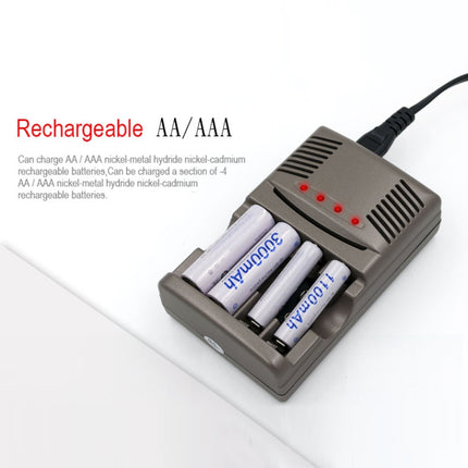 AC 100-240V 4 Slot Battery Charger for AA & AAA & 9V Ni-MH Battery, AU Plug-garmade.com