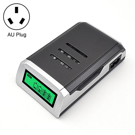 AC 100-240V 4 Slot Battery Charger for AA & AAA Battery, with LCD Display, AU Plug-garmade.com