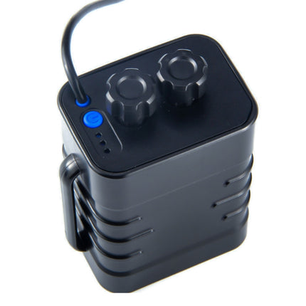 6 Sections 18650 Battery Multi-function Mobile Power Box with 8.4v Round Head & 5v USB Dual Voltage Output Without Battery(Black)-garmade.com