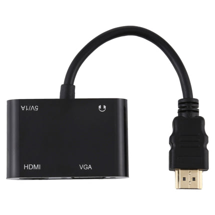 2 in 1 HOMI to HDMI + VGA 15 Pin HDTV Adapter Converter with Audio-garmade.com