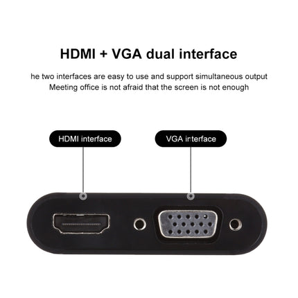 2 in 1 HOMI to HDMI + VGA 15 Pin HDTV Adapter Converter with Audio-garmade.com