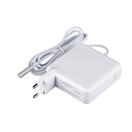18.5V 4.6A 85W 5 Pin L Style MagSafe 1 Power Charger for Apple Macbook A1222 / A1290/ A1343, Length: 1.7m, EU Plug(White)-garmade.com