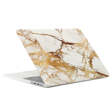 For 2016 New Macbook Pro 13.3 inch A1706 & A1708 Beige White Gold Texture Marble Pattern Laptop Water Decals PC Protective Case-garmade.com