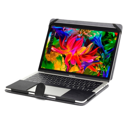 For 2016 New Macbook Pro 15.4 inch A1707 Laptop Crazy Horse Texture Horizontal Flip Leather Case(Black)-garmade.com