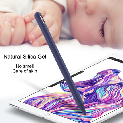 Stylus Pen Silica Gel Protective Case for Apple Pencil 2 (Purple)-garmade.com
