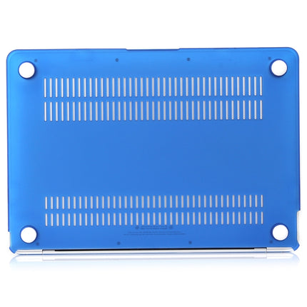 For MacBook Air 13.3 inch A1932 2018 & A2179 2020 & A2337 Laptop Matte Style Protective Case(Dark Blue)-garmade.com