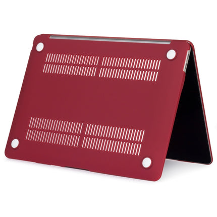 For MacBook Air 13.3 inch A1932 2018 & A2179 2020 & A2337 Laptop Matte Style Protective Case(Wine Red)-garmade.com