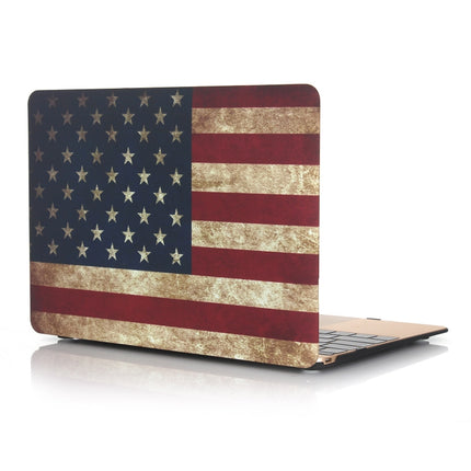 For MacBook Air 13.3 inch A1932 2018 / A2179 American Flag Laptop Water Stick Style Protective Case (2020)-garmade.com