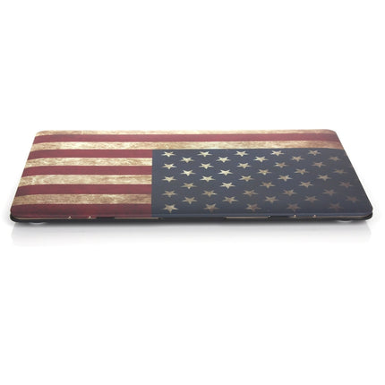 For MacBook Air 13.3 inch A1932 2018 / A2179 American Flag Laptop Water Stick Style Protective Case (2020)-garmade.com