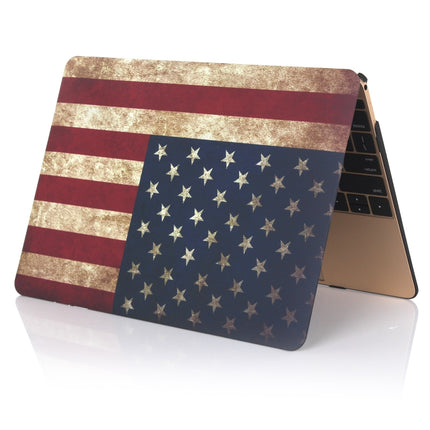 For MacBook Air 13.3 inch A1932 2018 / A2179 American Flag Laptop Water Stick Style Protective Case (2020)-garmade.com