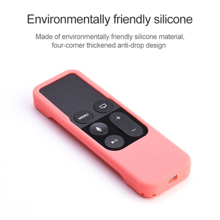 5F01 Somatosensory Remote Control Anti-fall Silicone Protective Cover for Apple TV4(Black)-garmade.com