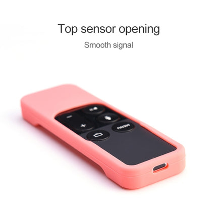 5F01 Somatosensory Remote Control Anti-fall Silicone Protective Cover for Apple TV4(Pink)-garmade.com