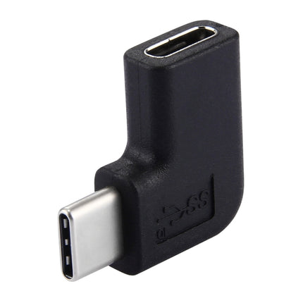 Elbow USB-C / Type-C Female to USB-C / Type-C Male Connector Adapter, For Macbook, Nokia, Google Tablet PC, Samsung, Letv, Huawei, Lenovo, Microsoft, Xiaomi, OnePlus, and other Smartphones(Black)-garmade.com