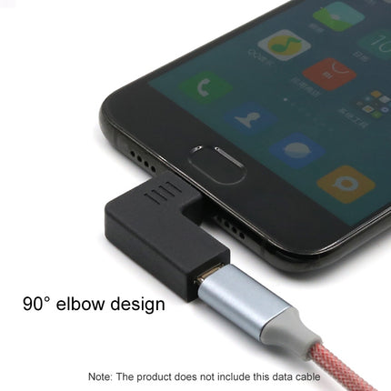 Elbow USB-C / Type-C Female to USB-C / Type-C Male Connector Adapter, For Macbook, Nokia, Google Tablet PC, Samsung, Letv, Huawei, Lenovo, Microsoft, Xiaomi, OnePlus, and other Smartphones(Black)-garmade.com