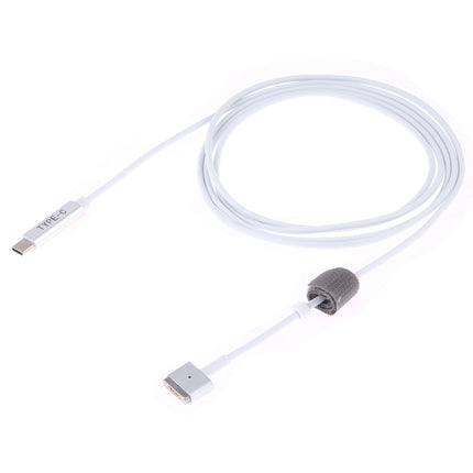 45W / 60W / 65W 5 Pin MagSafe 2 (T-Shaped) to USB-C / Type-C PD Charging Cable(White)-garmade.com