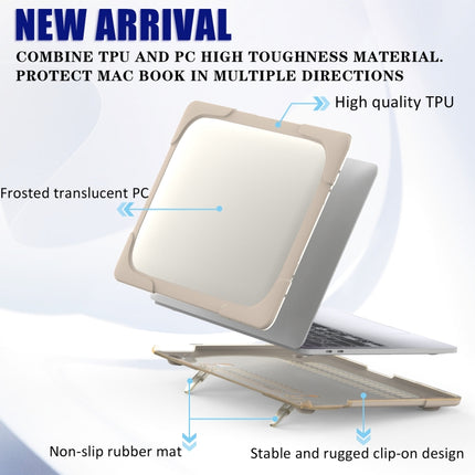 For MacBook Pro 13 inch 2022 & A2289 / A2251 / A2338 2020 PC + TPU Two Colors Laptop Protective Case(Gold)-garmade.com