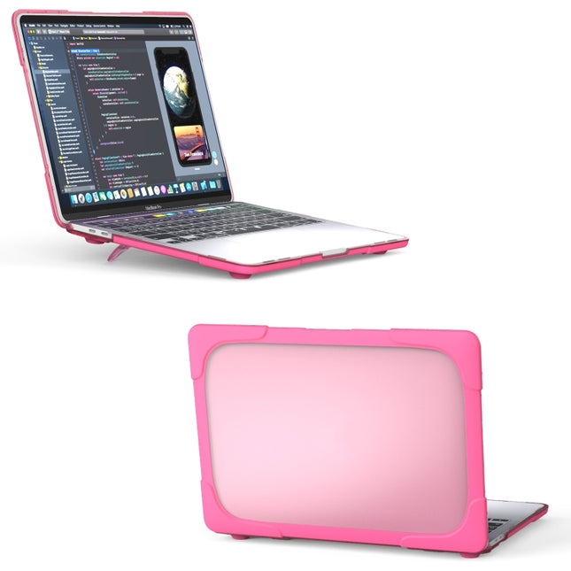 For MacBook Pro 13 inch 2022 & A2289 / A2251 / A2338 2020 PC + TPU Two Colors Laptop Protective Case(Red)-garmade.com
