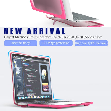 For MacBook Pro 13 inch 2022 & A2289 / A2251 / A2338 2020 PC + TPU Two Colors Laptop Protective Case(Red)-garmade.com