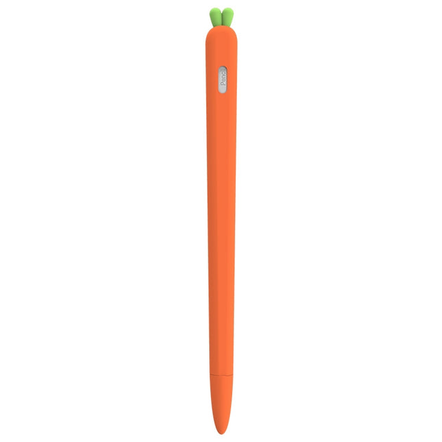 LOVE MEI For Apple Pencil 2 Carrot Shape Stylus Pen Silicone Protective Case Cover(Orange)-garmade.com