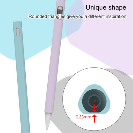 LOVE MEI For Apple Pencil 2 Triangle Shape Stylus Pen Silicone Protective Case Cover(Grey)-garmade.com