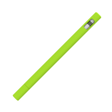 LOVE MEI For Apple Pencil 1 Triangle Shape Stylus Pen Silicone Protective Case Cover (Fluorescent Green)-garmade.com