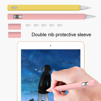 LOVE MEI For Apple Pencil 1 Triangle Shape Stylus Pen Silicone Protective Case Cover (Yellow)-garmade.com