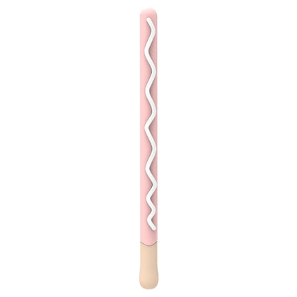 LOVE MEI For Apple Pencil 2 Stripe Design Stylus Pen Silicone Protective Case Cover (Pink)-garmade.com