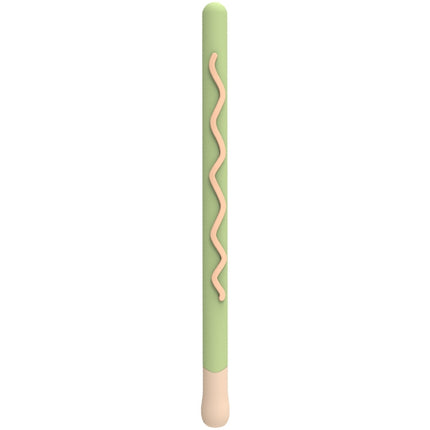 LOVE MEI For Apple Pencil 1 Stripe Design Stylus Pen Silicone Protective Case Cover(Green)-garmade.com