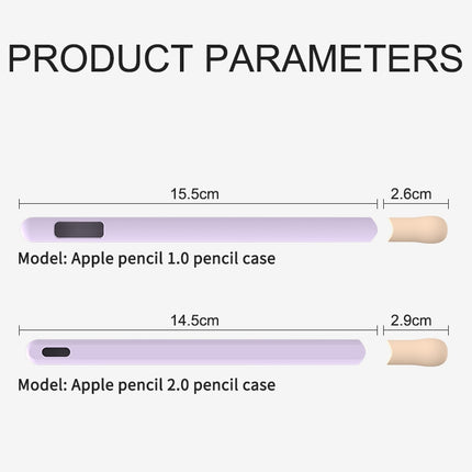 LOVE MEI For Apple Pencil 1 Stripe Design Stylus Pen Silicone Protective Case Cover(Purple)-garmade.com