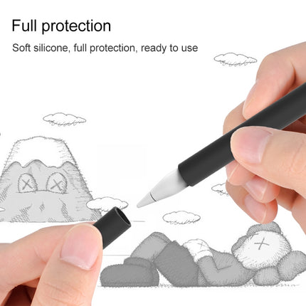 LOVE MEI For Apple Pencil 2 Middle Finger Shape Stylus Pen Silicone Protective Case Cover (Green)-garmade.com