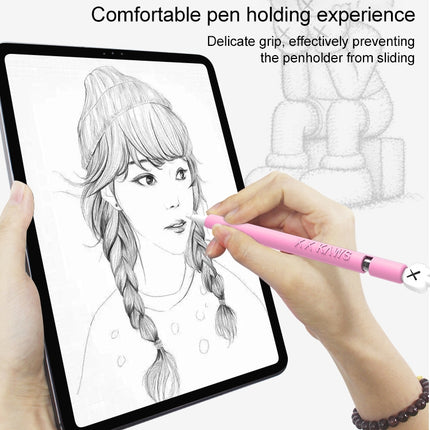 LOVE MEI For Apple Pencil 2 Middle Finger Shape Stylus Pen Silicone Protective Case Cover (Green)-garmade.com