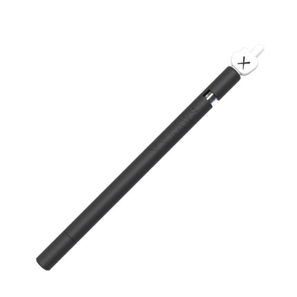 LOVE MEI For Apple Pencil 1 Middle Finger Shape Stylus Pen Silicone Protective Case Cover (Black)-garmade.com