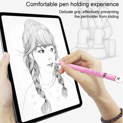 LOVE MEI For Apple Pencil 1 Middle Finger Shape Stylus Pen Silicone Protective Case Cover (Green)-garmade.com
