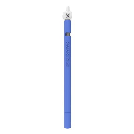 LOVE MEI For Apple Pencil 1 Middle Finger Shape Stylus Pen Silicone Protective Case Cover (Blue)-garmade.com
