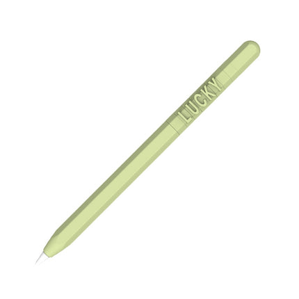 LOVE MEI For Apple Pencil 2 Number Letter Design Stylus Pen Silicone Protective Case Cover (Green)-garmade.com