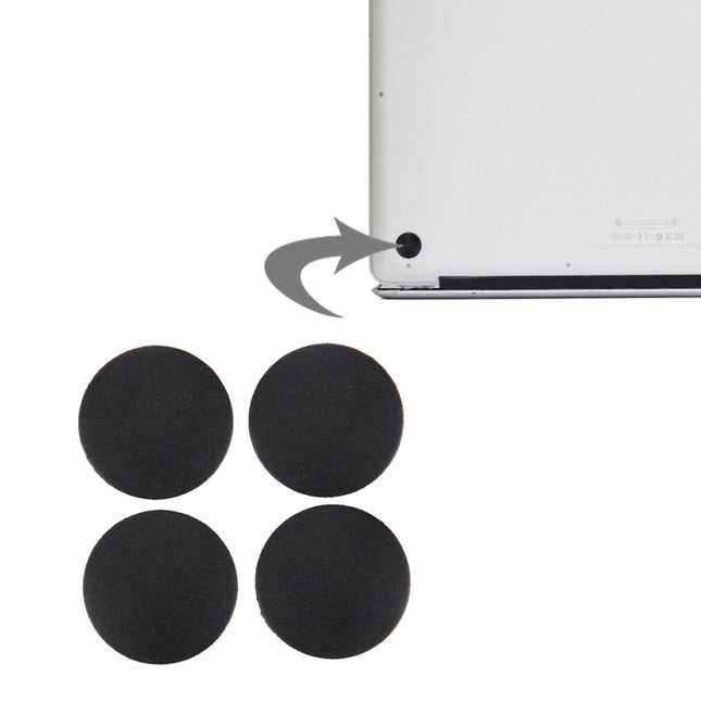 4 PCS for Macbook Pro 13.3 inch & 15.4 inch & 17 inch (2009-2011) A1278 & A1286 & A1297 / MC700 / MB990 / MC374 / MB991 / MC721 / MB985 / MB986 Bottom Case Rubber Mats(Black)-garmade.com