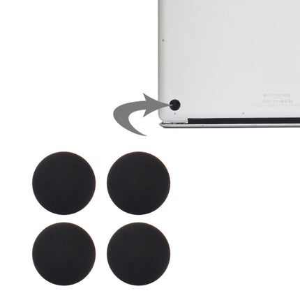4 PCS for Macbook Pro Retina 13.3 inch & 15.4 inch (2012-Early 2015) A1398 & A1425 & A1502 Bottom Case Rubber Mats(Black)-garmade.com