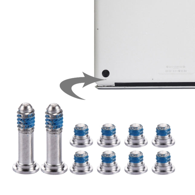 10 in 1 for Macbook Air 13.3 inch (2010) A1369 / MC503 / MC504 Computer Case Bottom Cover Screws (2 Long + 8 Short)-garmade.com