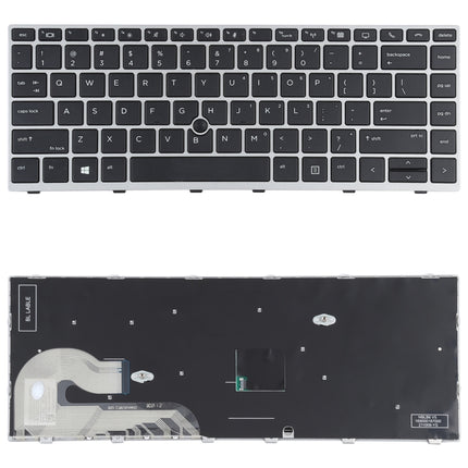 For HP Elitebook 840 G5 846 G5 745 G5 US Version Keyboard with Pointing Stick (Silver)-garmade.com