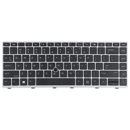 For HP Elitebook 840 G5 846 G5 745 G5 US Version Keyboard with Pointing Stick (Silver)-garmade.com